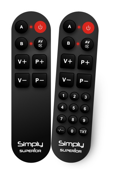 Mando Superior universal SIMPLIFICADO Digital 2 in 1 para televisión  programable por PC - SIMPLY DIGITAL TV
