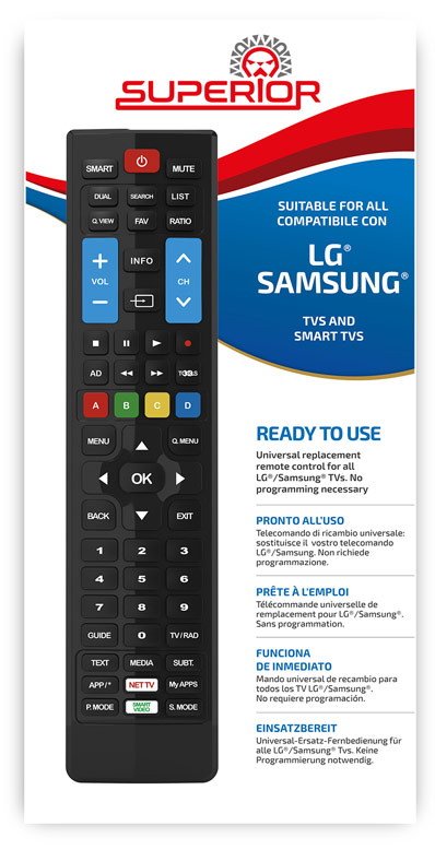 Mando a distancia compatible Smart TV Samsung Y LG