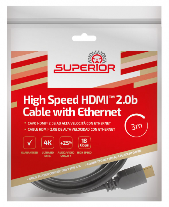 In-akustik 10012100 Deluxe High Speed HDMI 2.0b Cable With Ethernet For Transmitting Ultra Hd Signals 10 M In Black 2160p 4k 50 60hz Audio Channel Hdr Support Hd Audio - View #9