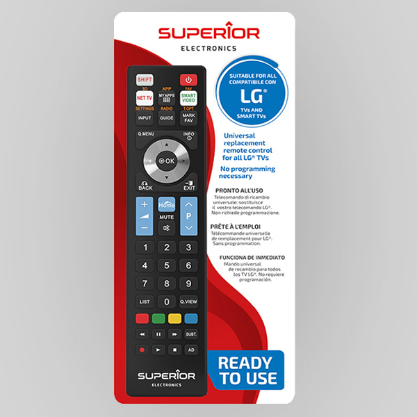 Re-Flix Telecomando Universale Superior Light Per VCR LG LV3775 - Già Programmato, Pronto All'Uso!